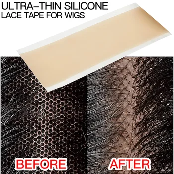 Ultra cienka silikonowa taśma koronkowa do peruk 4CMX15CM taśma klejąca do peruk koronkowa peruka siatki antypoślizgowa taśma klejąca oddychające węzły peruki