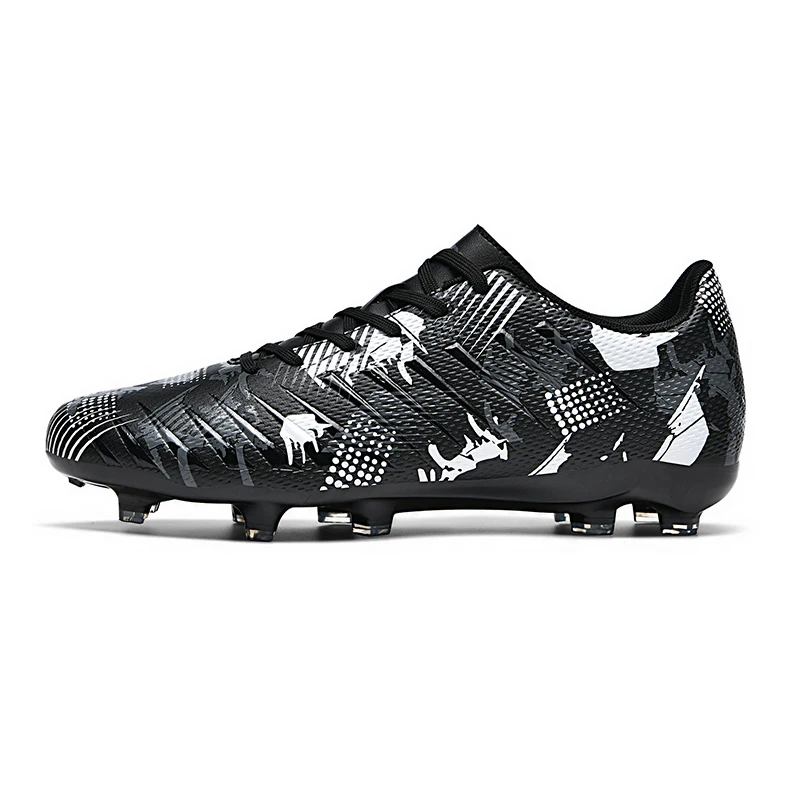 

Luxury Leather Long Stud Soccer Boots, Wide Feet Friendly, Firm Grounding Grip For Natural Lawn Daily Training Activity