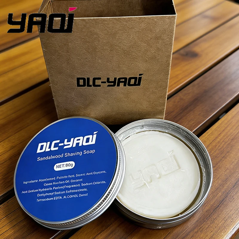 YAQI 2026 Jabón de afeitar YAQI 80g Jabón de afeitar para hombre - Esencial para un afeitado suave y cómodo - Regalo de Navidad
