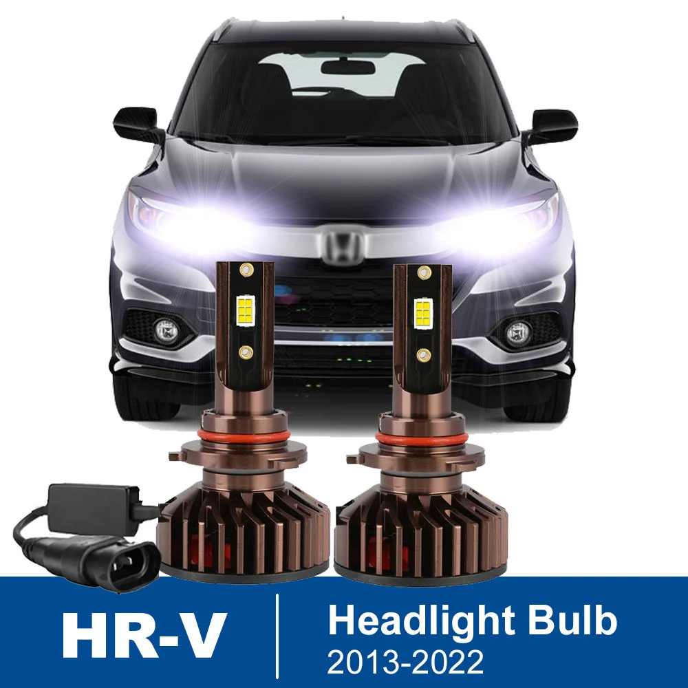 

2Pcs Led Headlight Bulb For Honda HR-V 2013-2021 2022 Headlight Bulb High Low Beam Canbus White Bright Auto Lights Accessories