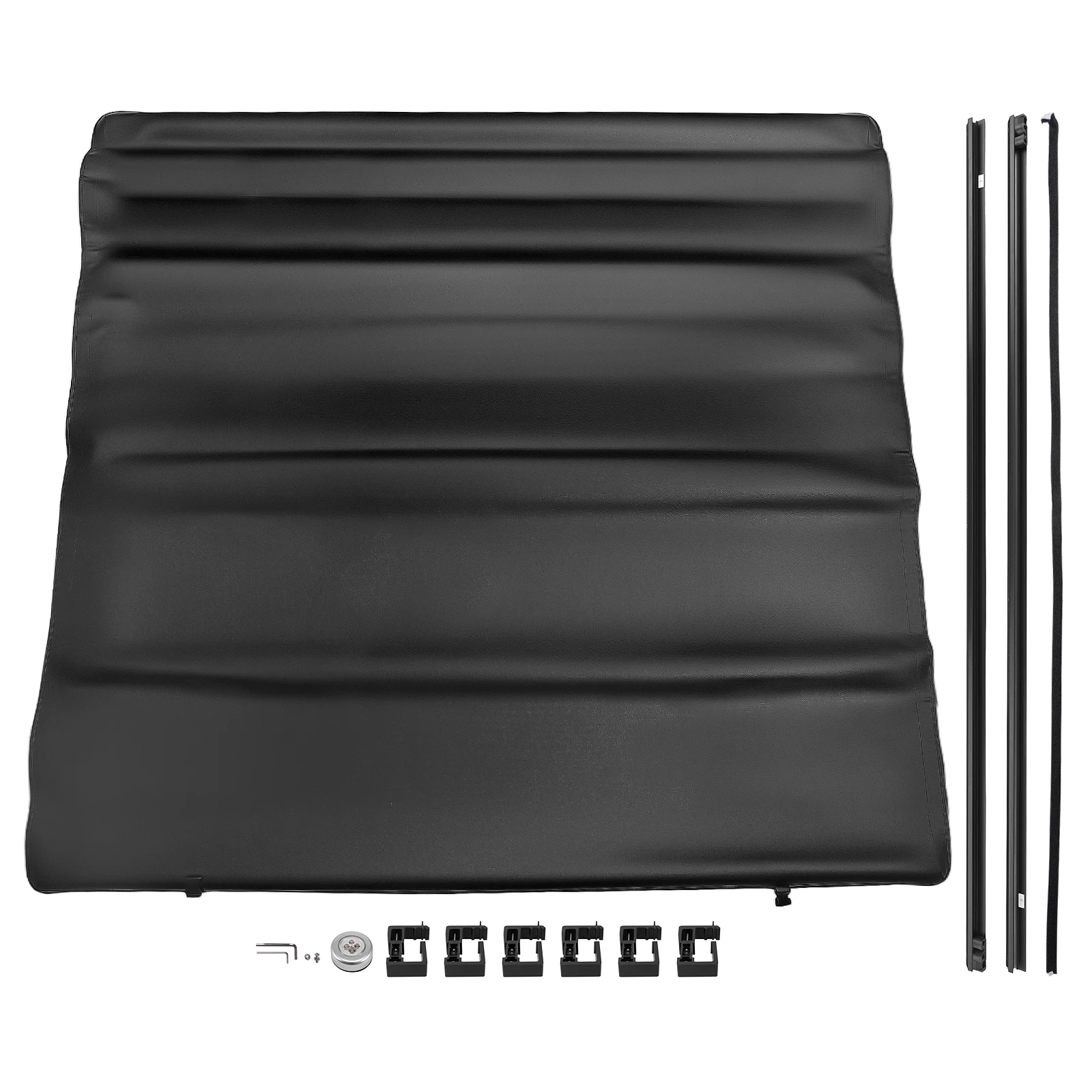 Soft Tonneau Cover Roll Up 5.8ft for Chevrolet Silverado 1500 LT 5.3L W/LED Lamp