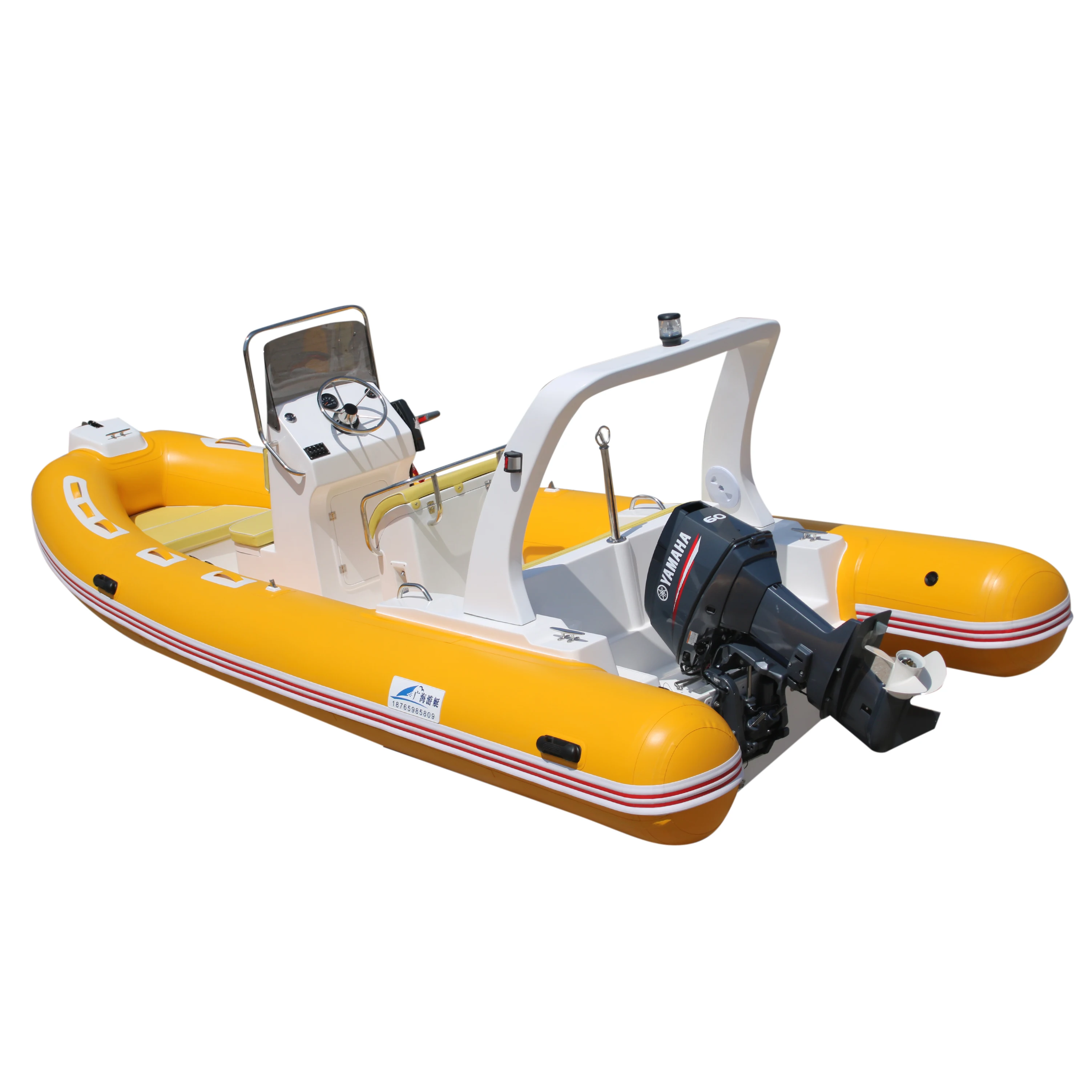 RIB580CJR New Design Fierglass hull kayak catamaran fishing boat Luxury Rigid Inflatable Boat on sale