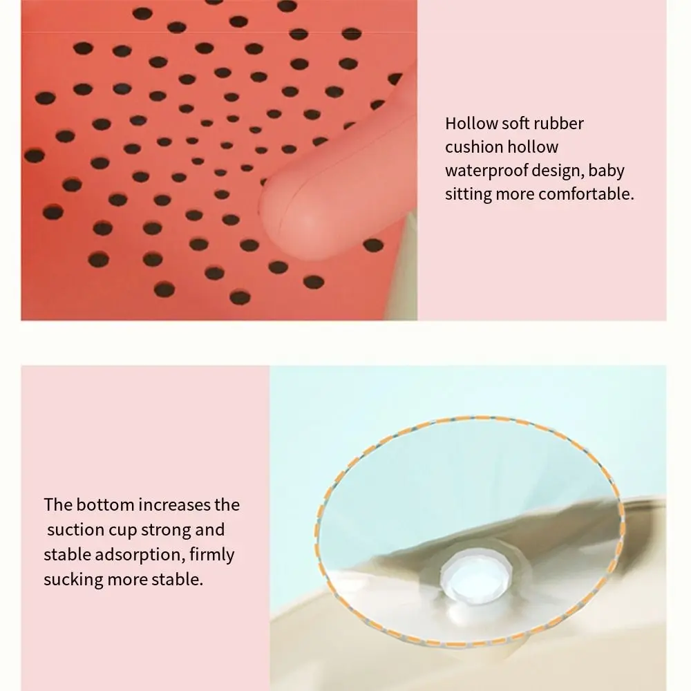 

Round Edge Non-Slip Baby Bath Chair Comfortable Portable Baby Shower Seat Backrest Armrest Infant Bath Seat Newborn