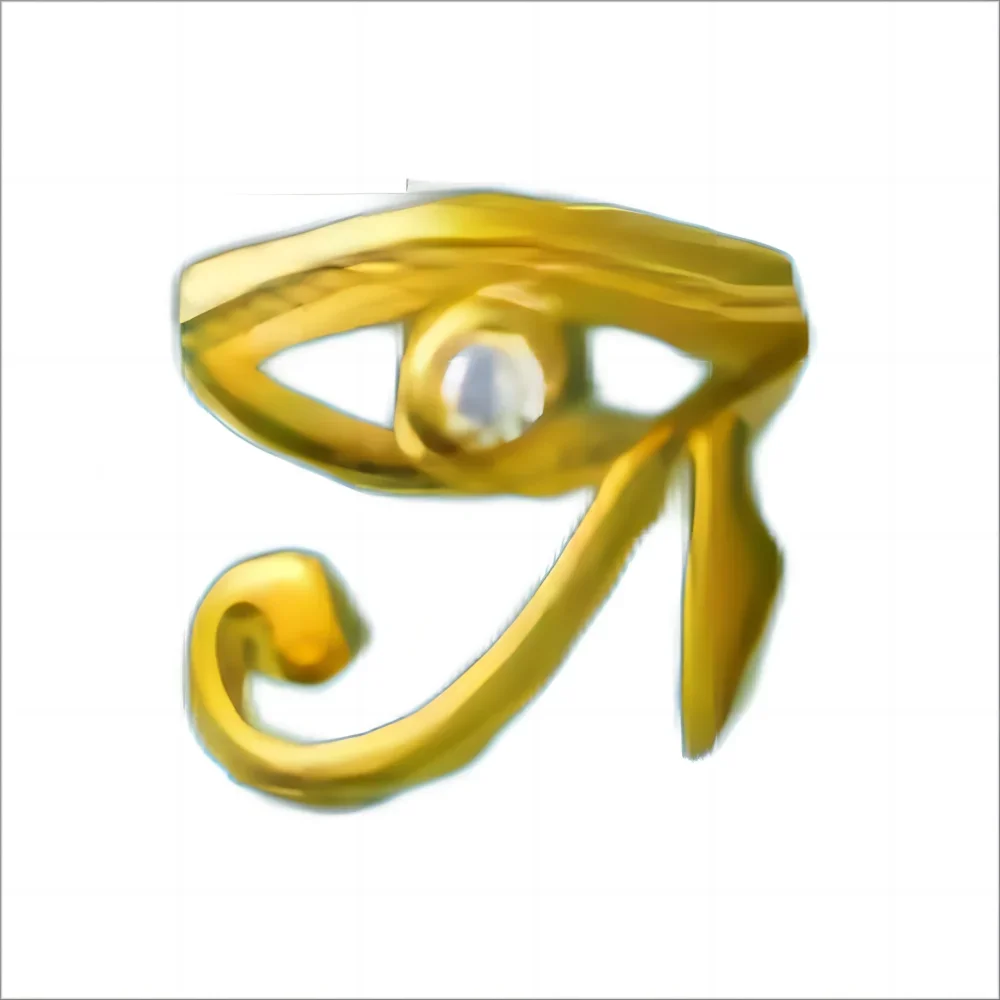 18K Gold Tooth Gems Luxury Shinning Pure Gold Lead Free The Eye of Evil is set with diamonds Shape Pure Gold Tooth Gems