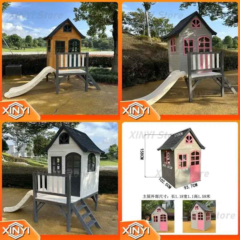 for Outdoor Childrens Cabin Toy Tent Slide Play Equipment Kindergarten Tree House Small House Courtyard Play Room