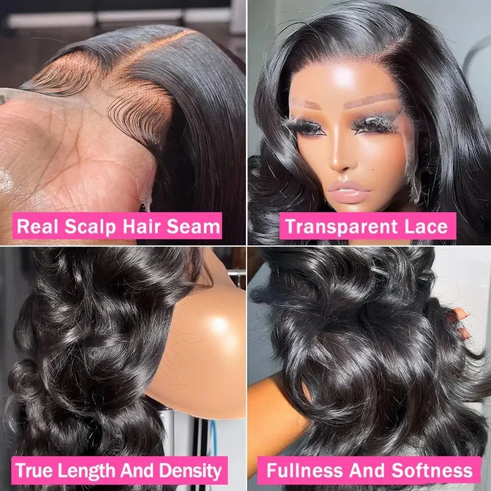 13x4 Body Wave Lace Front Wigs Human Hair Pre plucked With Baby Hair 200 Density HD Lace Body Wave Human Hair Wigs For Women Lace Front Wigs Human Hair Pre Plucked 200% Density Body Wave HD Lace Front image 6