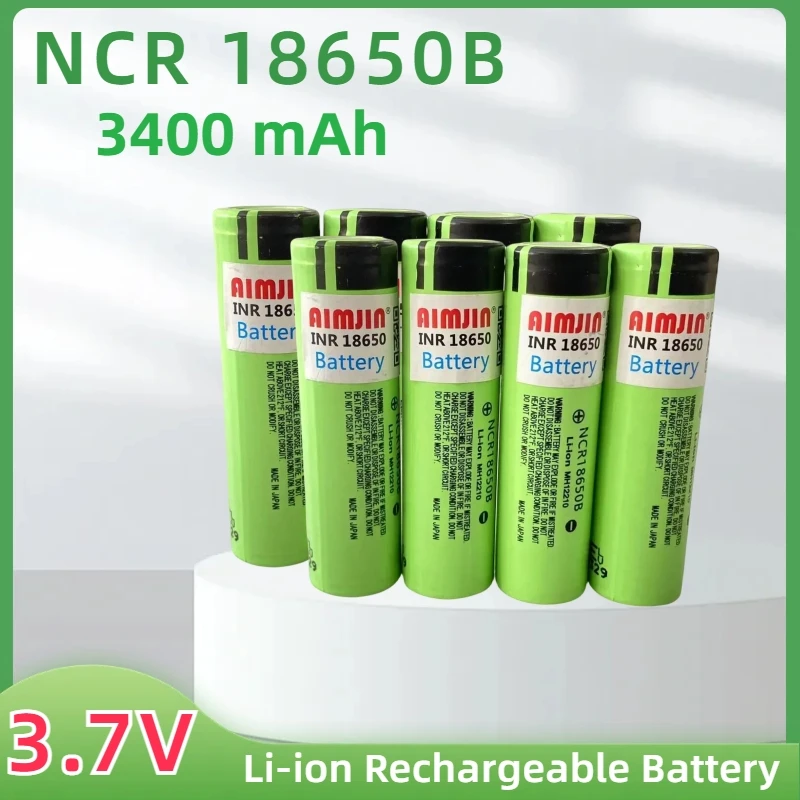 

Original High Capacity NCR 18650B 3.7V 3400mAh 18650 Flat Head High Current Rechargeable Lithium Battery