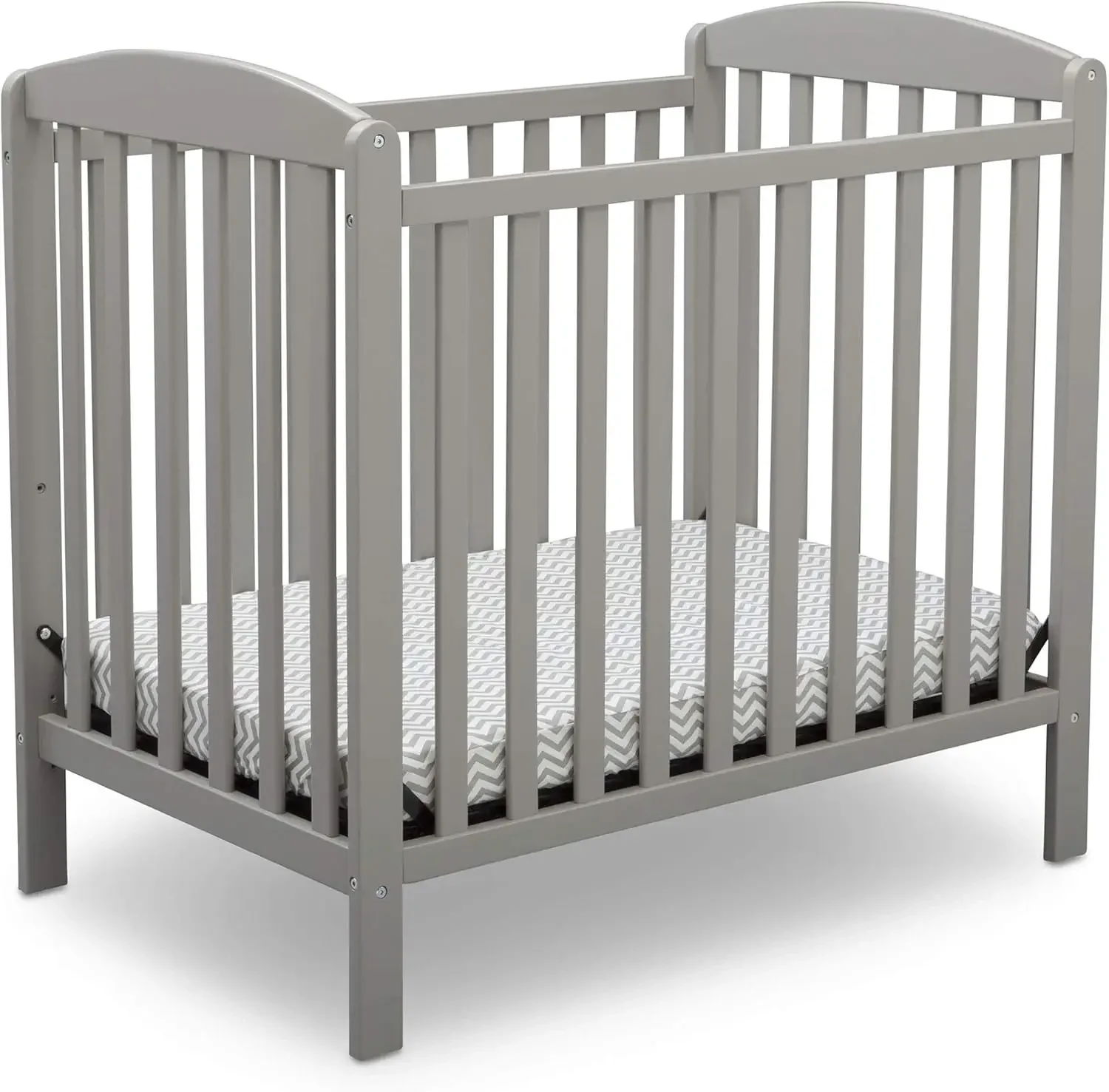 

Delta Children Emery Mini Convertible Baby Crib with 2.75-inch Mattress, Grey