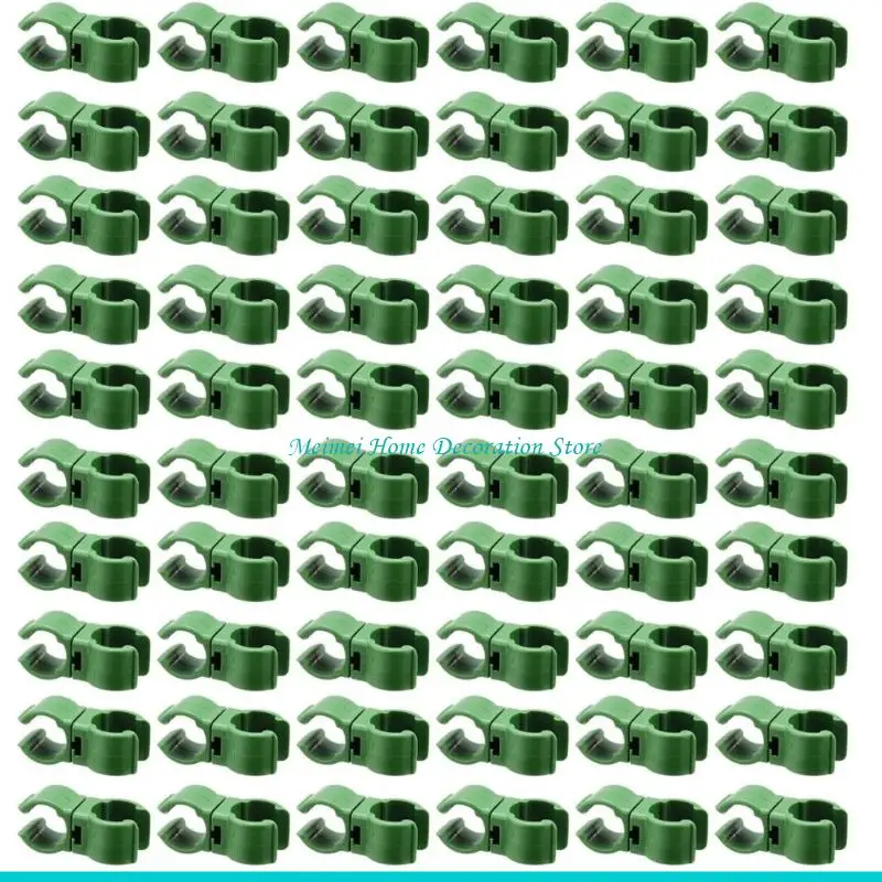 H7BF 50Pcs Garden Crosses Clip Plastic Fasteners Plant Support Connecter Clamps Rod Regulable Fixed Buckle Trellises