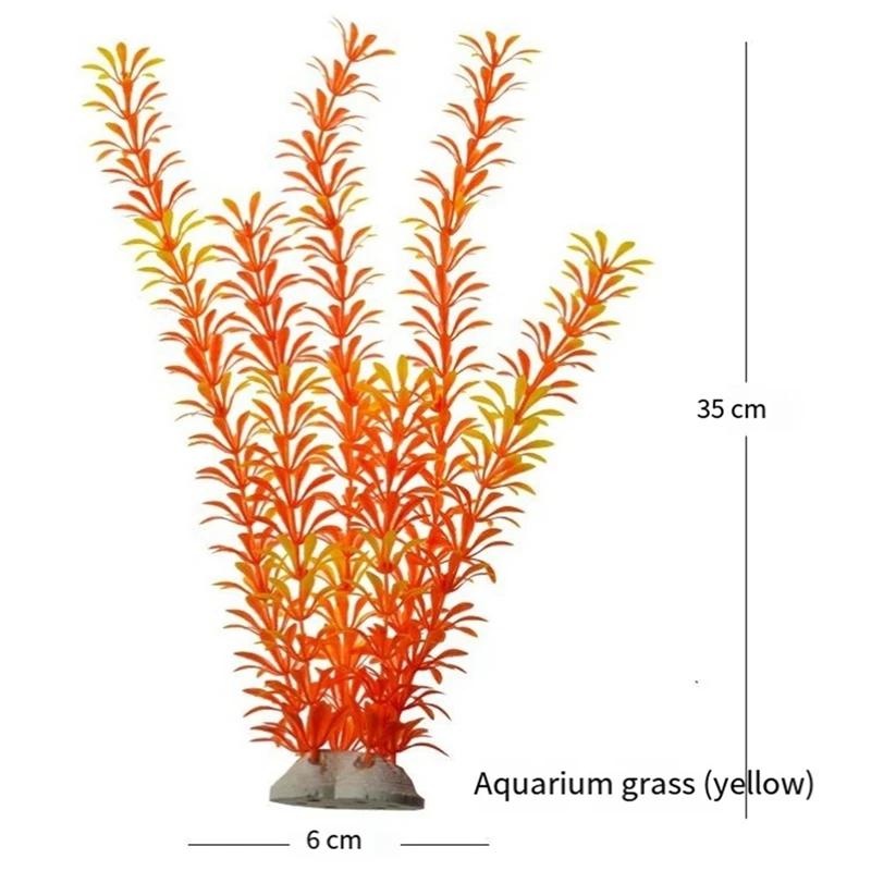 6Pcs Aquarium Landscape Decoration Set Simulation Plant Scenery Aquatic Plastic Aquatic Silk Flower Aquarium Decoration Set