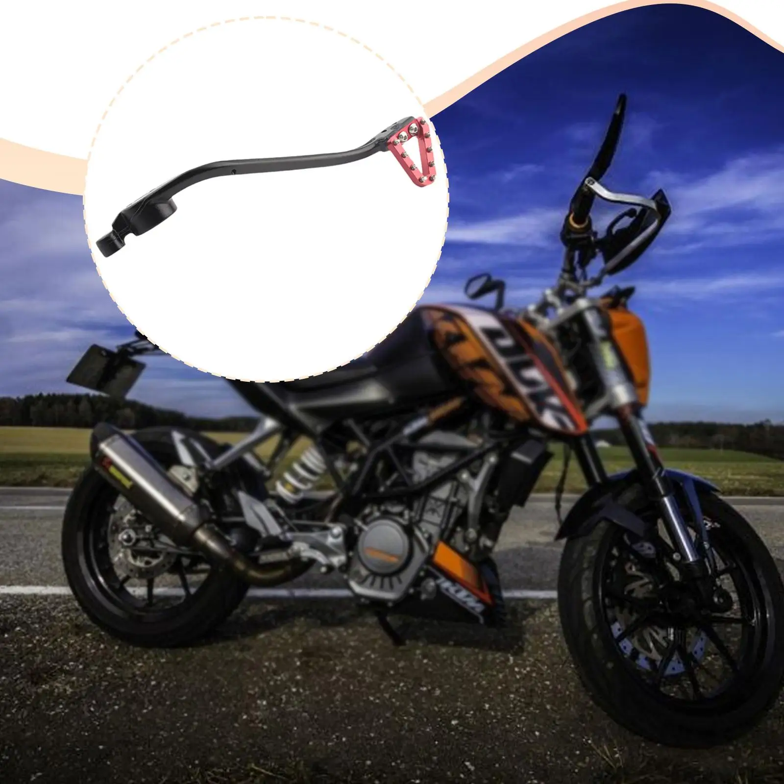 Aluminum Alloy Motorcycle Rear Brake Pedal Foot Lever Upgrade Easy Install for Bike Modifications
