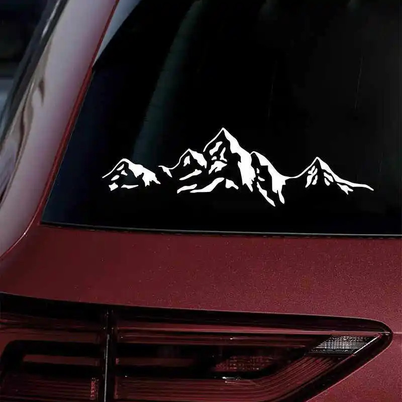 Car Stickers Featuring Mountains And Snow-Capped Peaks, Unique And Creative Decorations for Vehicles, Suitable for Windshields