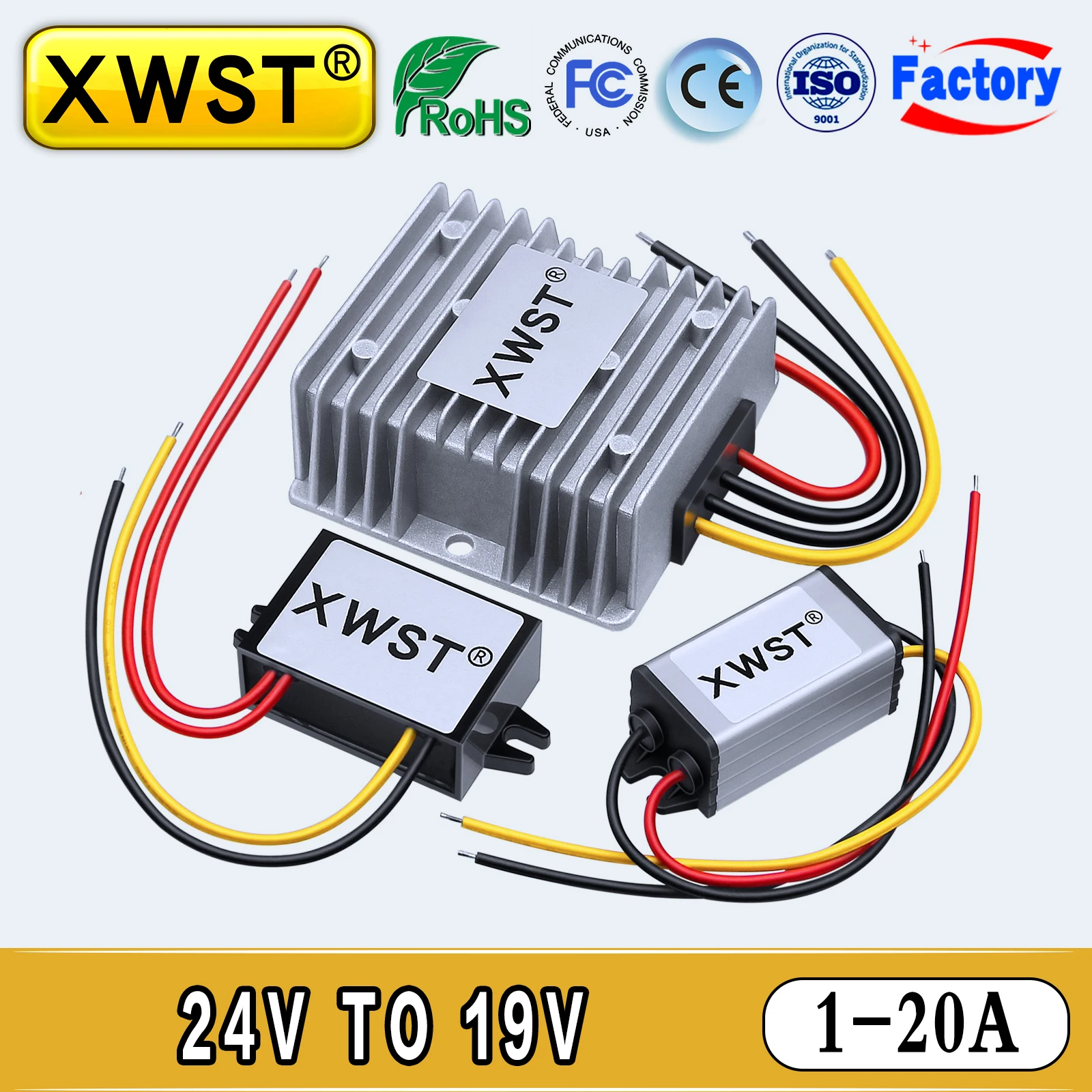 

DC DC Converter 24V to 19V Buck Voltage Regulator 1A 3A 5A 10A 20A Step Down Power Supply Inverter Waterproof Transformer Module