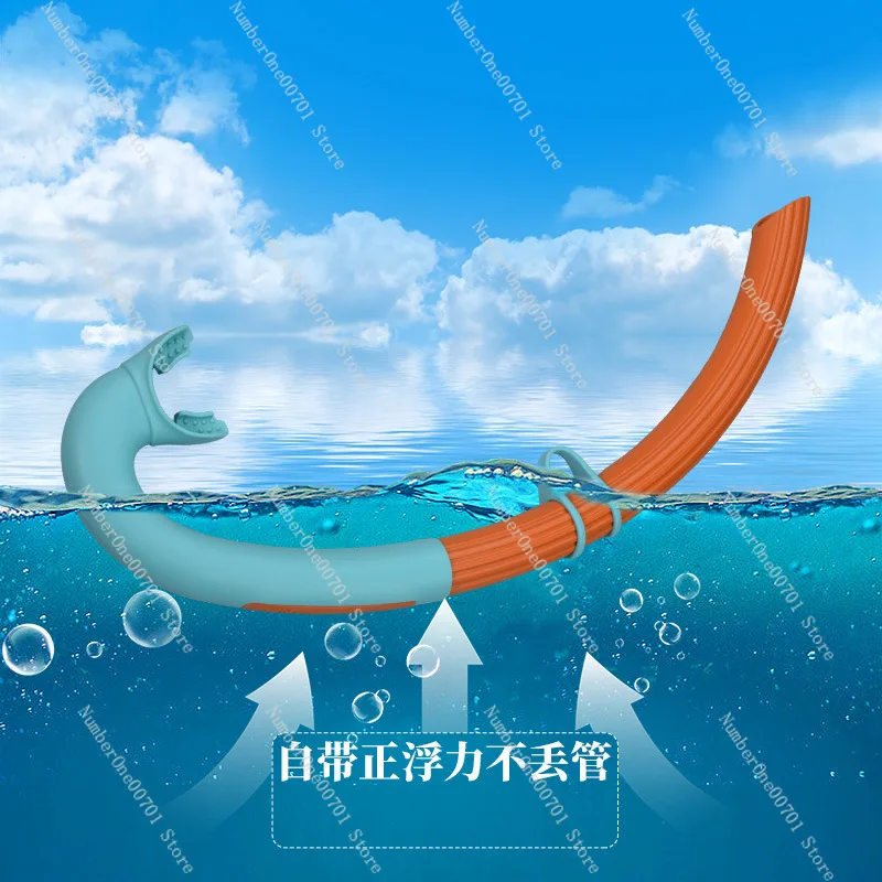 Positive Buoyancy Snorkel, Flexible Silicone Free Diving Snorkel, Soft J-Snorkel for Snorkeling