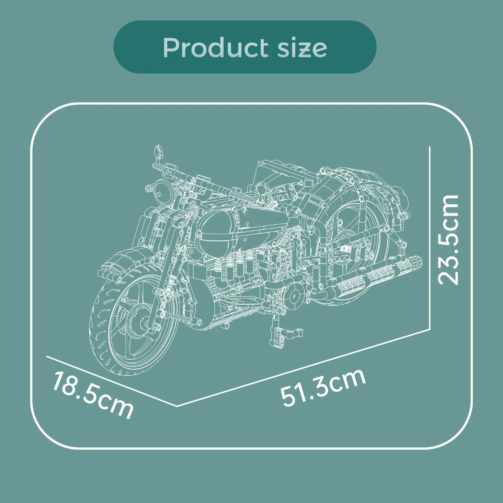 

Mould King 23004 American Cruise Motorcycle Building Blocks Simulation Model Desktop Ornaments Assembly Toys Boys Creative Gifts