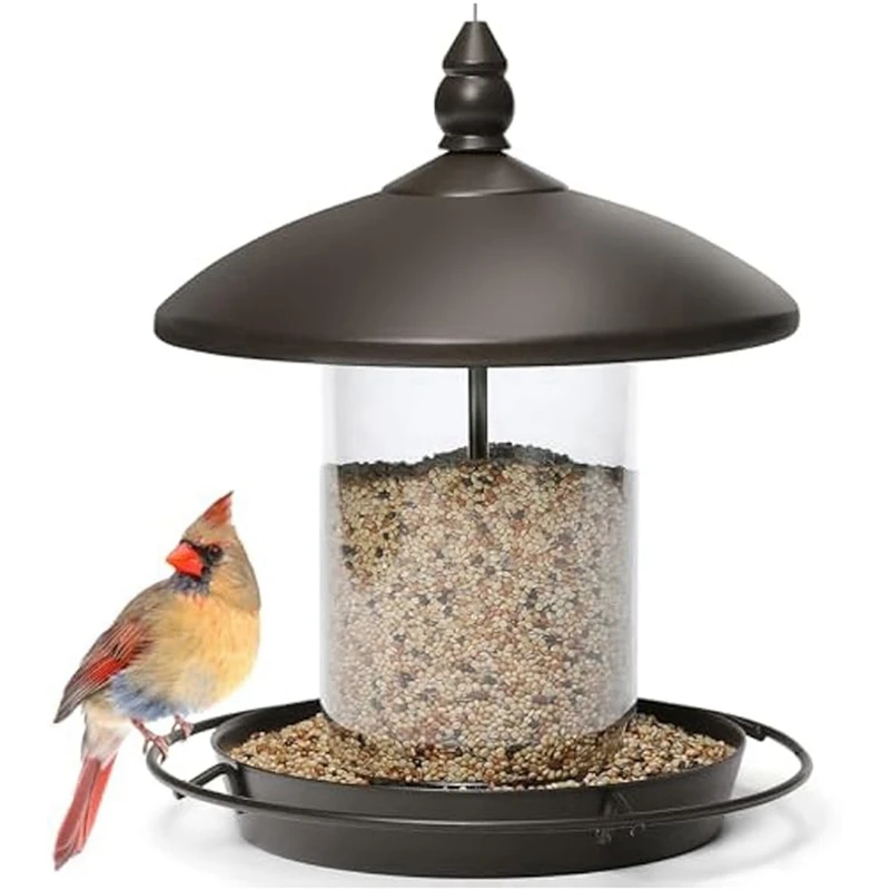 WISH Metal Roof Bird Feeder - Chew Proof For Outdoor Hanging Wild Bird Seeds