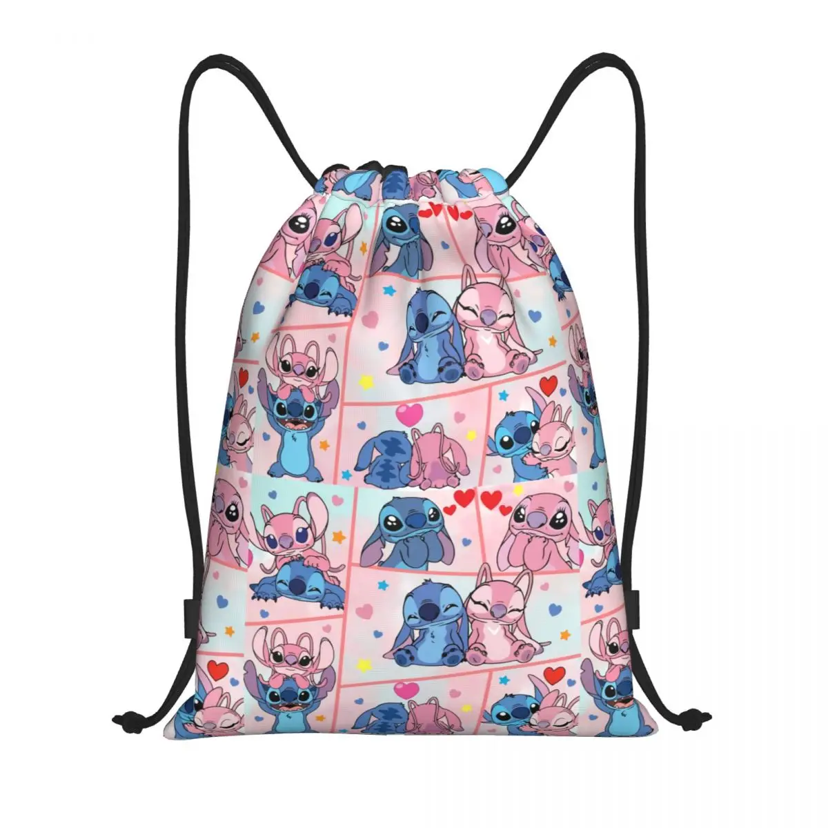 Benutzer definierte Stich Herz Collage Kordel zug Rucksack Taschen Männer Frauen leichte Sport Sport Sackpack Säcke für Yoga