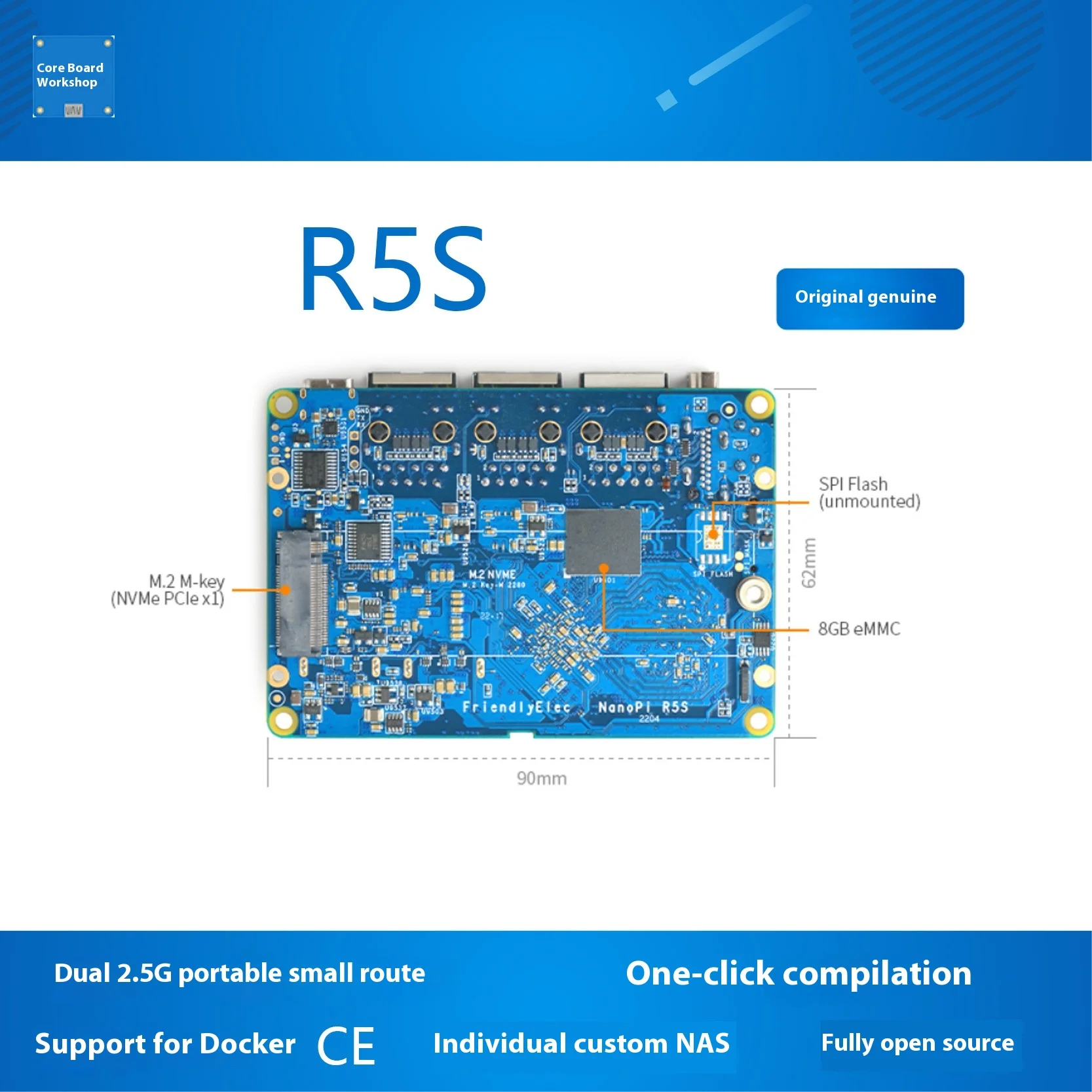 Imagem -04 - Roteador Nanopi R5s Dual 2.5g Mais Gigabit Mini Development Board Cnc Todo o Alojamento Metálico Rk3568