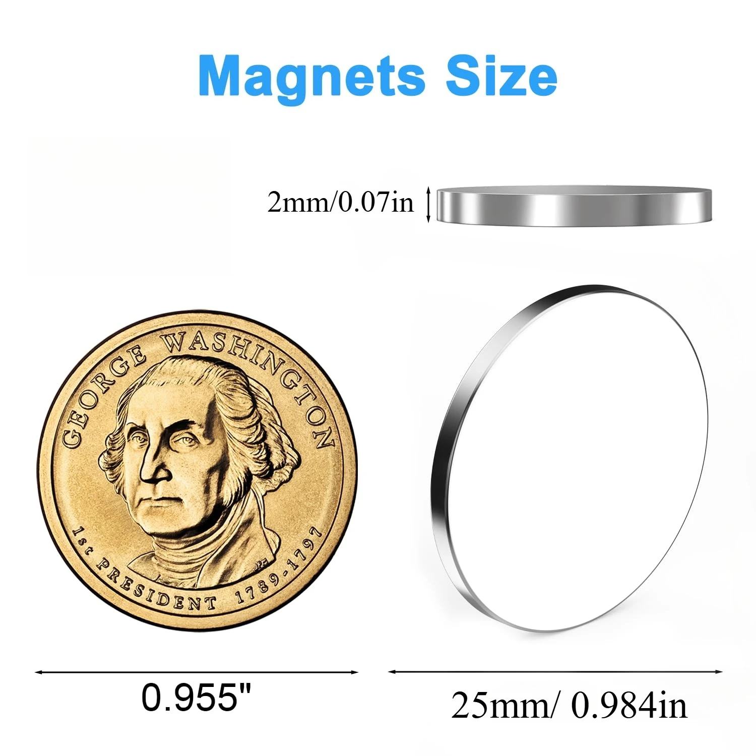 15x1/25x2mm - Okrągły, uniwersalny, mocny magnes, szeroko stosowany w biurach, na tablicach, do mocowania zdjęć, rękodzieł na Halloween, w garażach