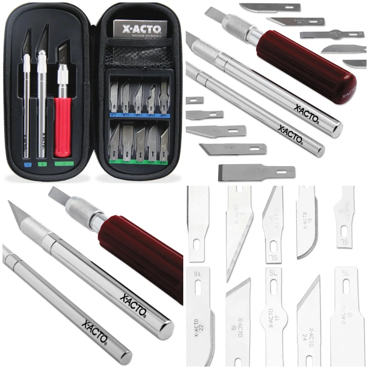 

Compression Basic Knife Set, Includes 3 Knives, 13 Blades, Soft Carry Case, 17 Count - Crafting, Cutting Tools