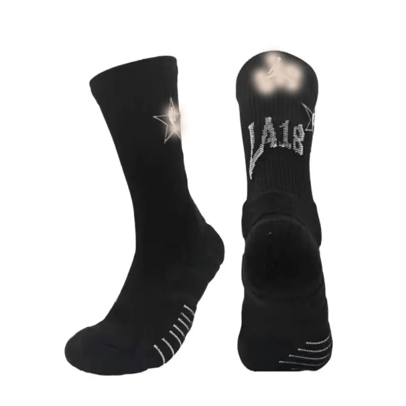 Alliance Star-Basketball Training Socks, Major Meias Comprimento Médio, Respirável Anti-Soft Slip Socks, Absorção de suor, Resistente ao desgaste,