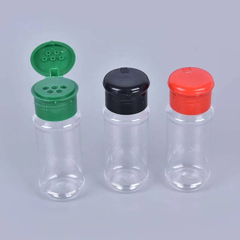 5 Pcs 100ml Barbecue Condiment Salt And Pepper Shaker For Outdoor Cooking Tools Jars For Spices Camping Seasoning Jar With Lids