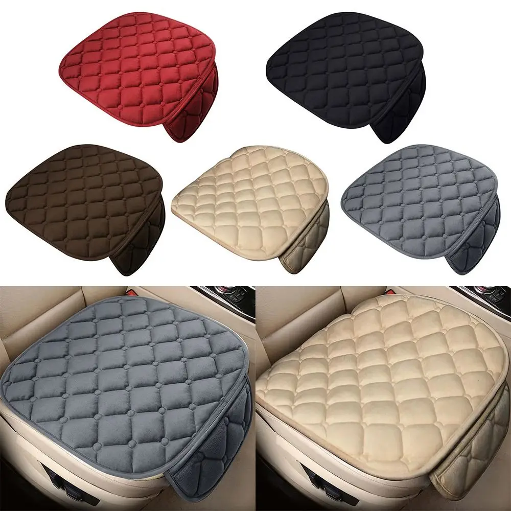 New Anti-slip Car Seat Cushion Keep Warm Solid Color Front Seat Cushion Wear-resistant Car Seat Cover Auto Protector Mat Pad