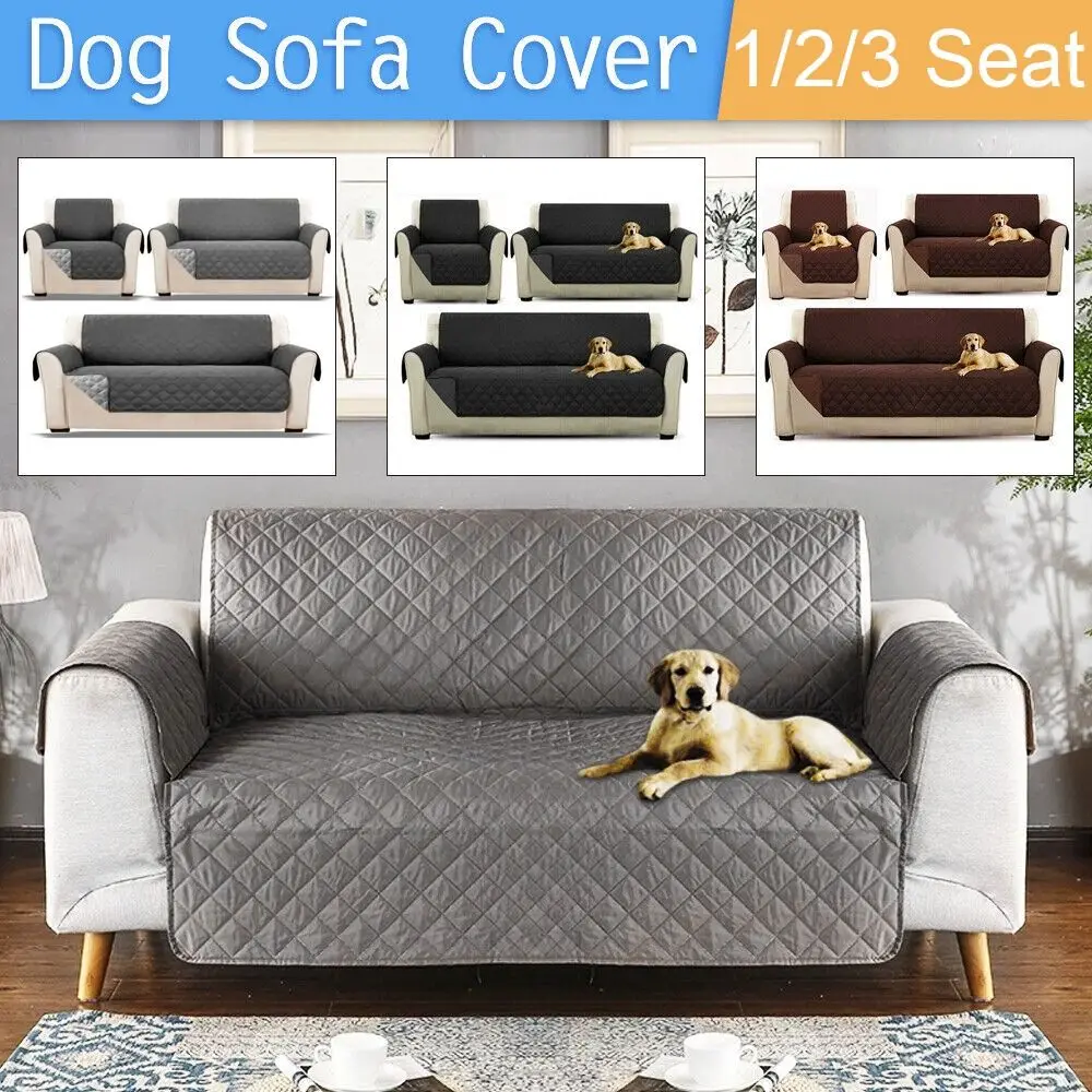 Waterproof Sofa Cover Quilted Anti-wear Couch Cover for Dog Pet Kids Recliner Armchair Furniture Slipcovers 1/2/3 Seater Protect