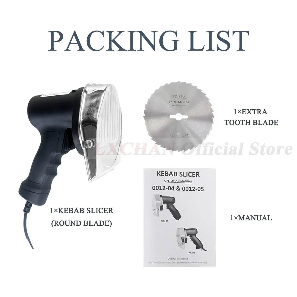 HomeWise 05 قطاعة كباب كهربائية ماكينة شوارما سكين دونر جيروس القاطع مع 2 شفرات أدوات المطبخ منتج أغذية 110 فولت/220 فولت