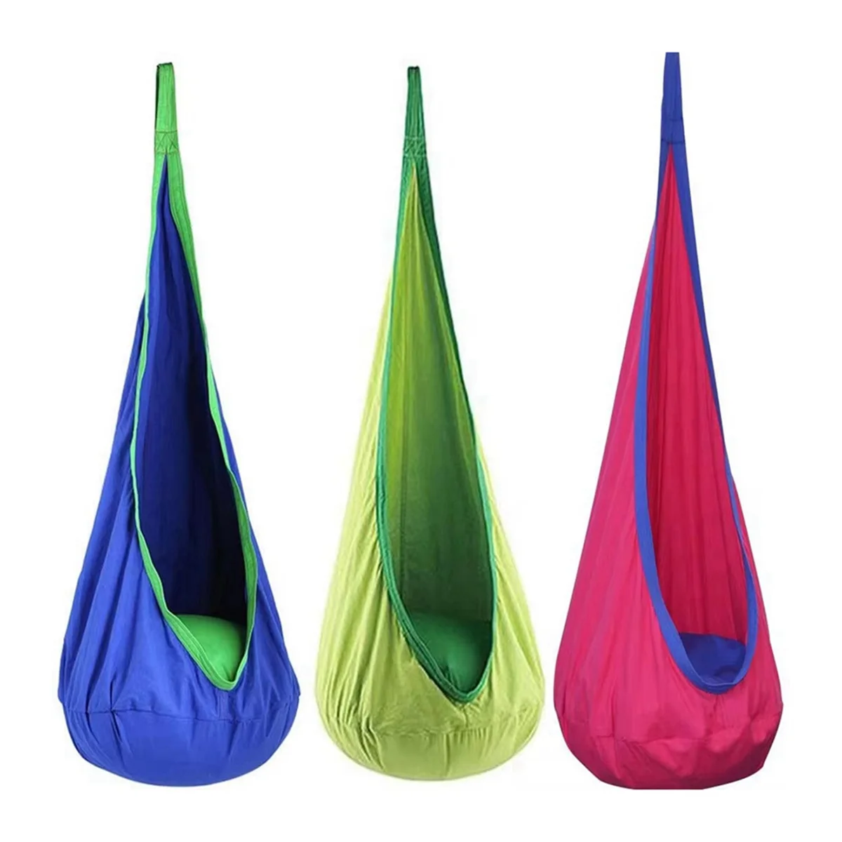 AT42 Подвесной стул Портативная парашютная тканевая качели-кровать Крытый двор Модель с надувной подушкой Подвесной стул Розово-красный