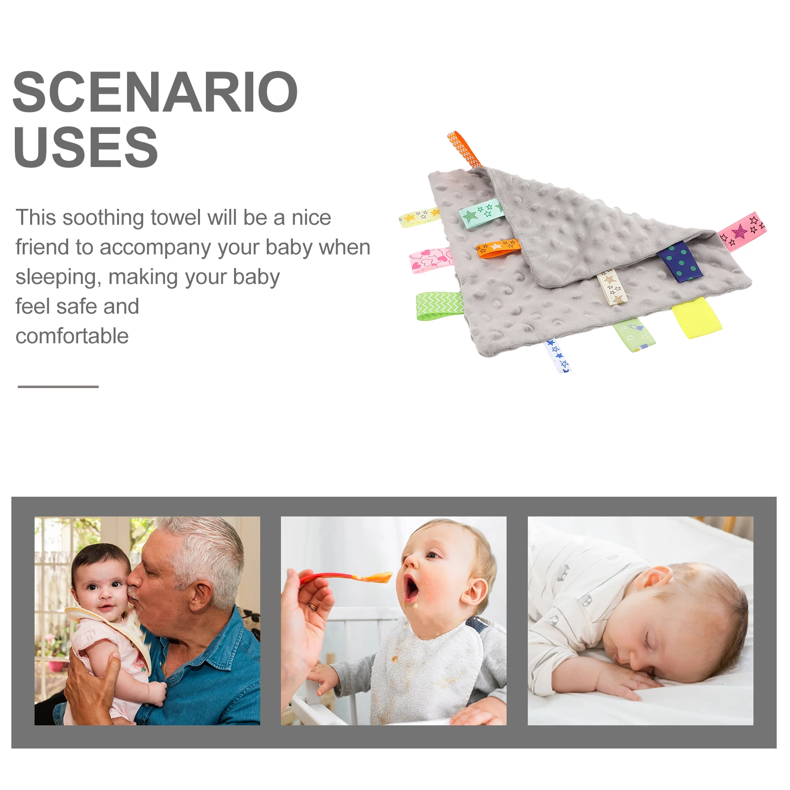 Soothing Towel Baby Appeasing Infant Toys Appease Soothers for Newborns Flannel Towels Chewing