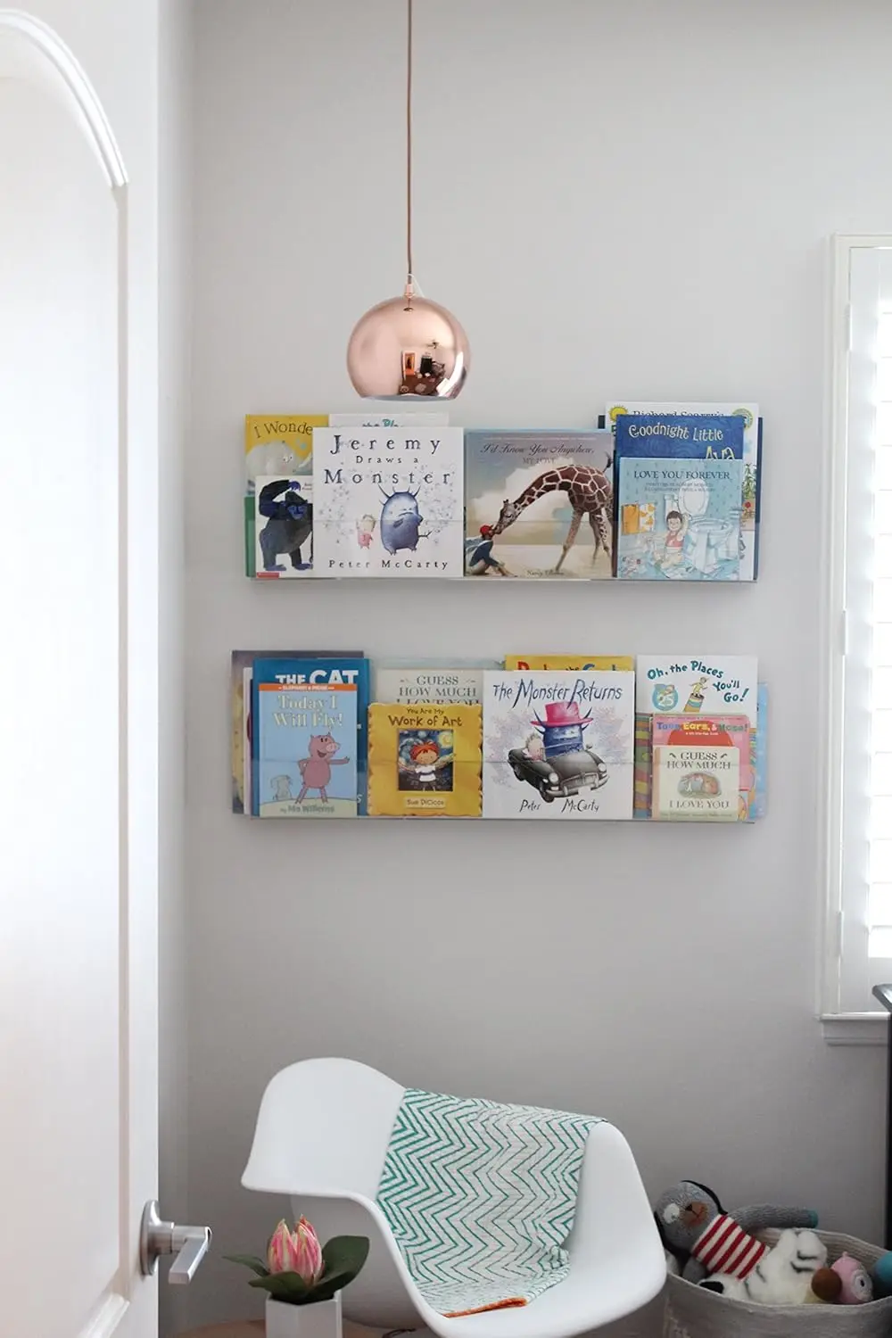 Peekaboo-prateleiras acrílicas claras, 36 polegadas, conjunto de 2