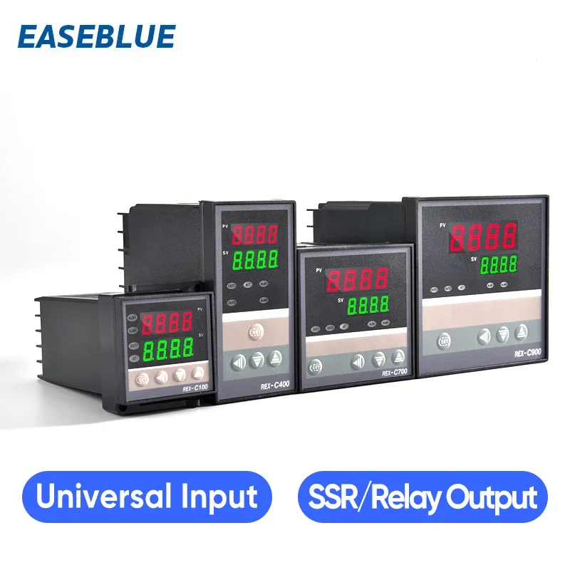 REX Series K J PT100 Universal Input SSR/Relay SingleOutput Intelligent PID Control Digital Thermostat Temperature Controller