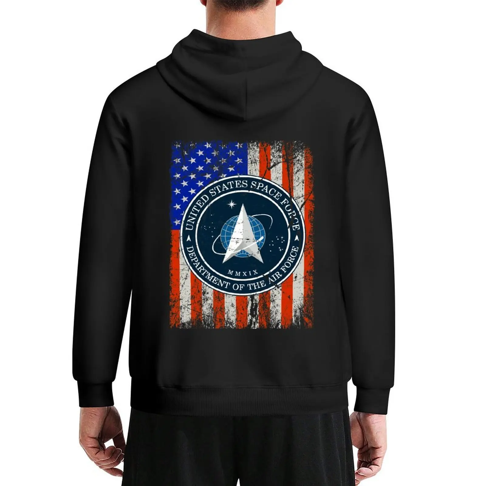 

Logo United States Space Force American Flag Hoodie men's clothes men clothes japanese style anime clothing japanese hoodie