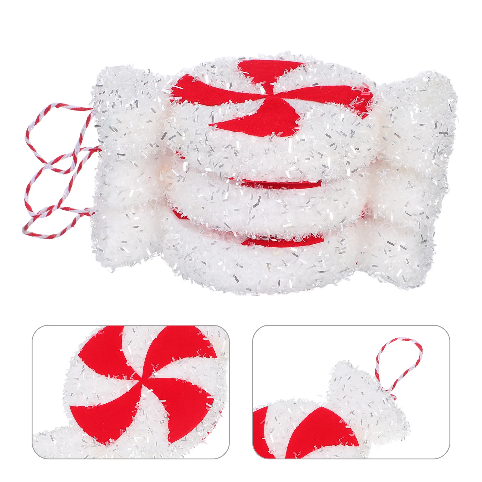 

3 Pcs Christmas Hanging Pendant Ornaments Candy Cane Decorations Tree Party Pendants