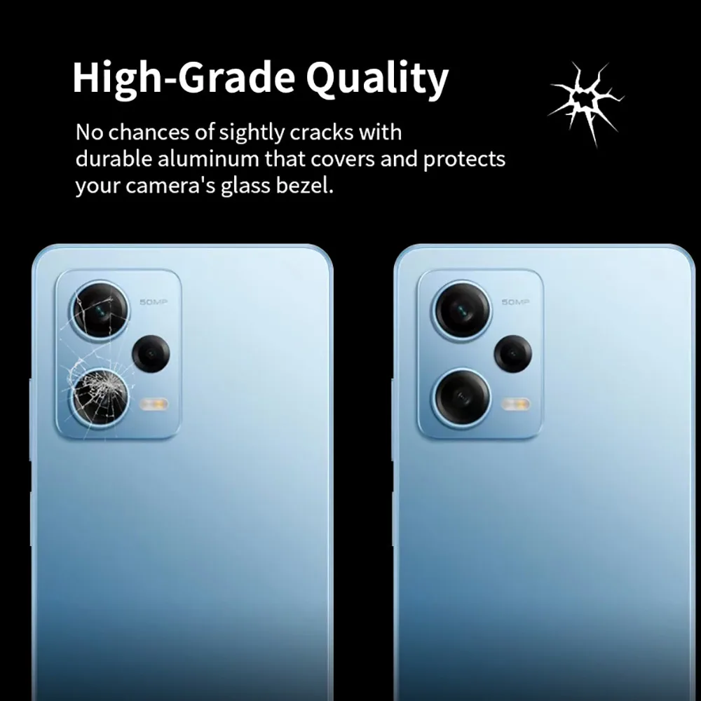 Aluminum Alloy Camera Protector For Xiaomi Redmi Note 12 Pro Plus 5G Redmy Note12 ProPlus 12Pro Back Lens Ring Bumper Cover Film