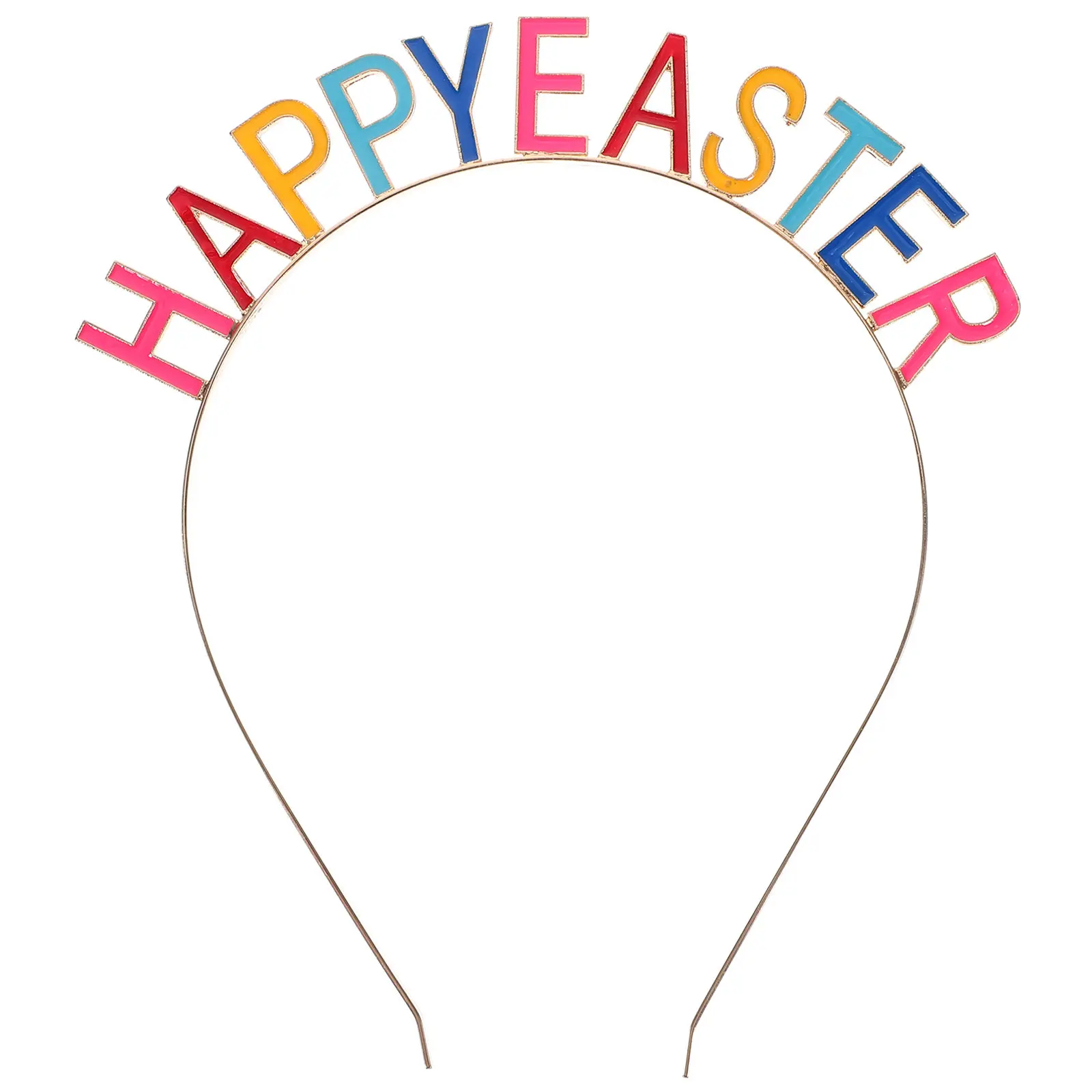 Rainbow Color Easter Headband Metal Alloy Lightweight Party Hairband for Women Girls Festival Cosplay Hair Accessories