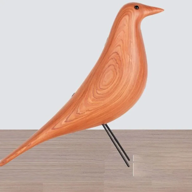 

Nordic Beech Bird Solid Wood Pigeon Ornaments Aesthetic Design Decoration Bedroom Supplies Gift Sculptures Table Accessories