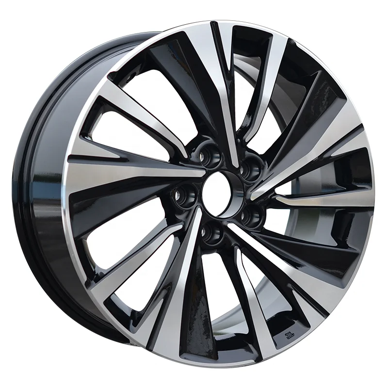 

Aluminum alloy wheels 17/18 inch 8.0J PCD 5x114.3 bright black multi-spoke OEM replica wheels for 4-piece