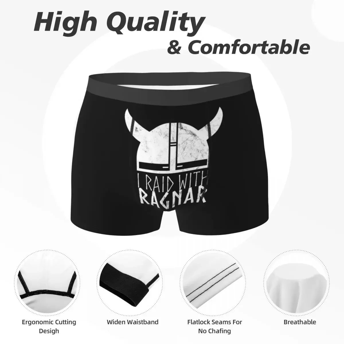 Boxer Onderbroek Shorts American Kleding I Inval Met Ragnar Helm Slipje Heren Comfortabel Ondergoed Voor Homme Man