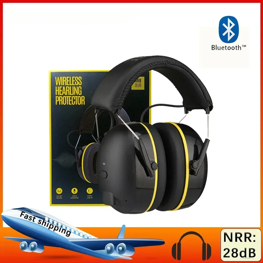 Shooting Headphones Bluetooth Protective Earmuffs Noise Cancellation Electronic Defender Tactical NRR 28db for Music