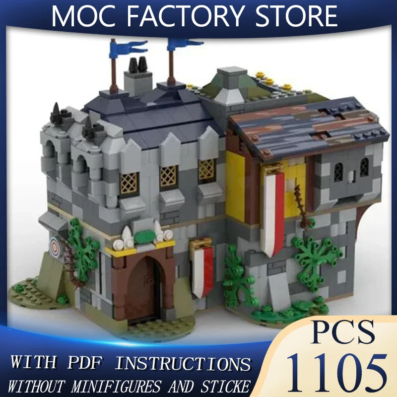 

Moc Building Bricks The Knight's Retreat Модульная модель Технология Блок City Street View Блоки Игрушка DIY Сборка Рождественский подарок