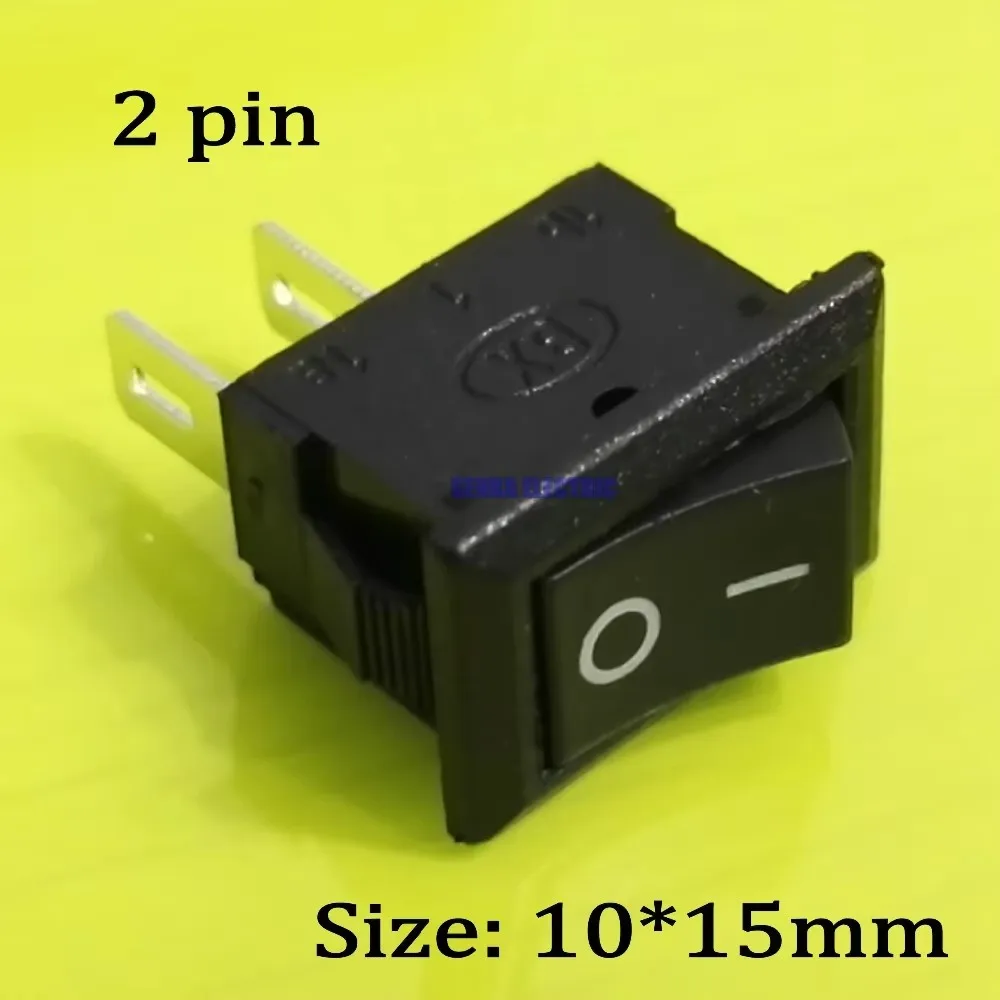 100 Pcs AC 250V/6A 125V/10A Single Pole Double Throw On-off Boat Rocker Switch
