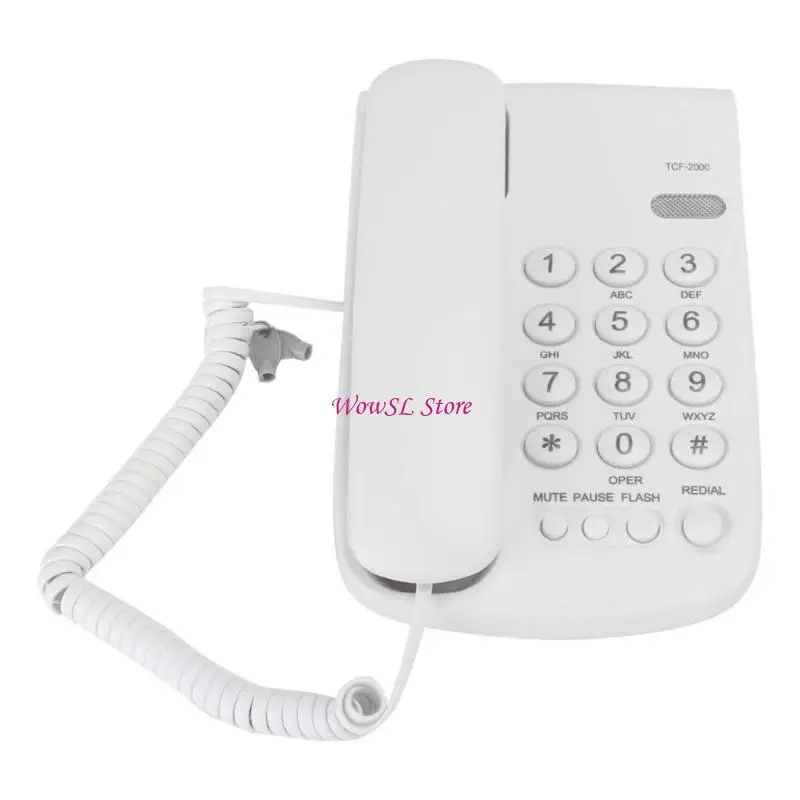 TCF-2000 Fixed Line Phone Redial/Pause/Flash/Hold Ring Tone Adjustable Desktop HX5E