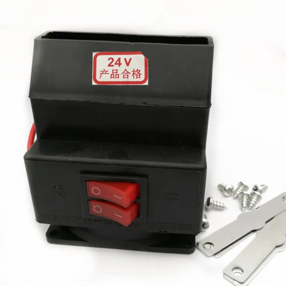 

Car Heater Fan 24V Warm Air Blower Dual Switch Temperature Control Mute Overheat Protection For Truck Window Defroster Car