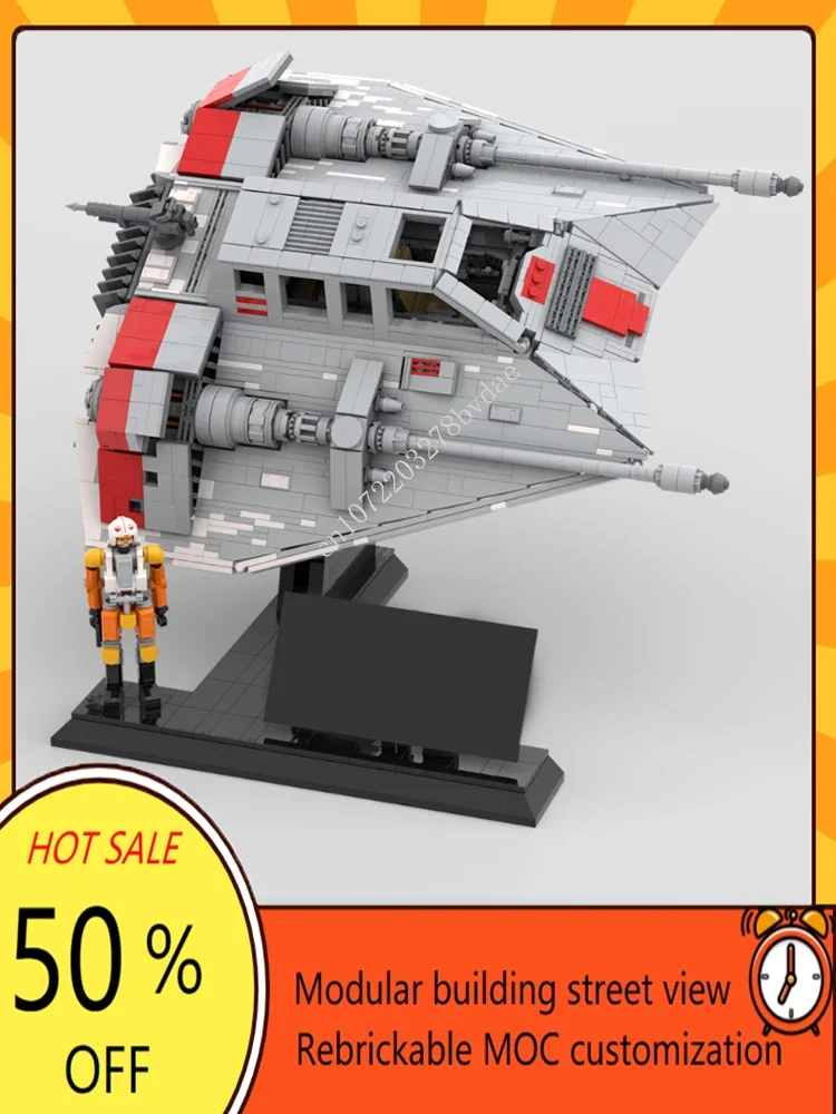 2365PCS MOC Space Battle T-47 Snowspeeder Fighter Modell Benutzerdefinierte Puzzles Technologie Pädagogisches DIY Kreative Montage Spielzeug Kind Geschenk