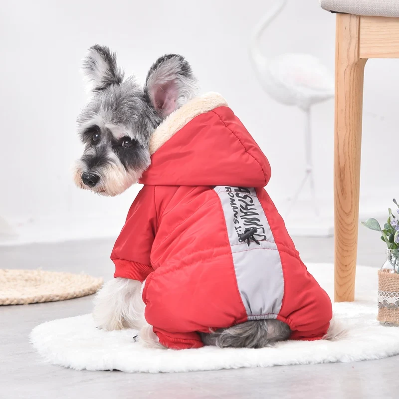 Waterproof Dog Down Parkas Thicken Clothes For Small Puppies Yorkie Pugs Windproof Hoodie Jacket S XXL Pet Cat Jumpsuit Overalls