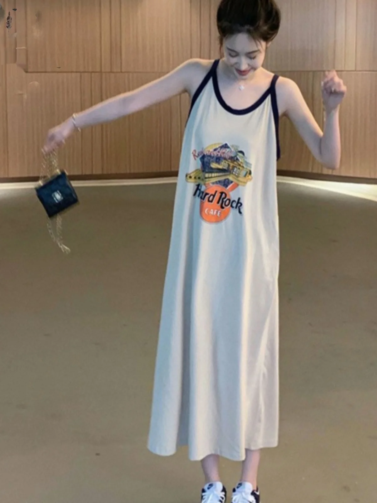 กระโปรงทรงเอผ้าฝ้ายสำหรับหญิงตั้งครรภ์  แบบลำลอง  ทรงวี  ดีไซน์เว้า  ไม่สมมาตร  สำหรับฤดูร้อน