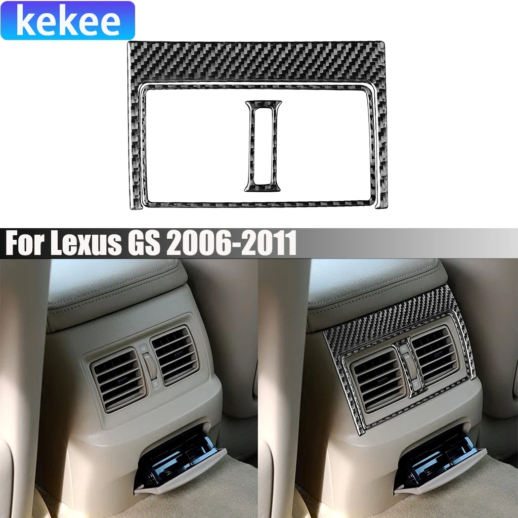 

Carbon Fiber Car Accessories Rear Air Vent Decorative Modified Interior Trim Cover Sticker For Lexus GS 2006 2007 2008 2009-2011