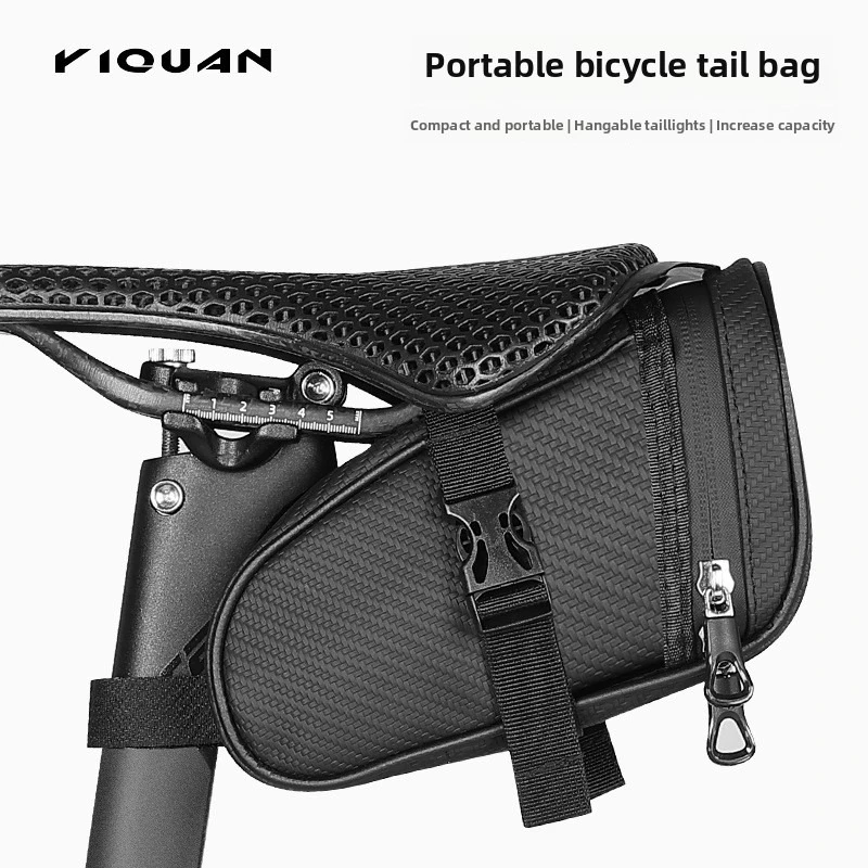 AliExpress YIQUAN Nylon Bicycle Saddle Bag Waterproof MTB Road Bike Saddle Storage Seat Rear Tool Pouch Bag Saddle Bike Accessories